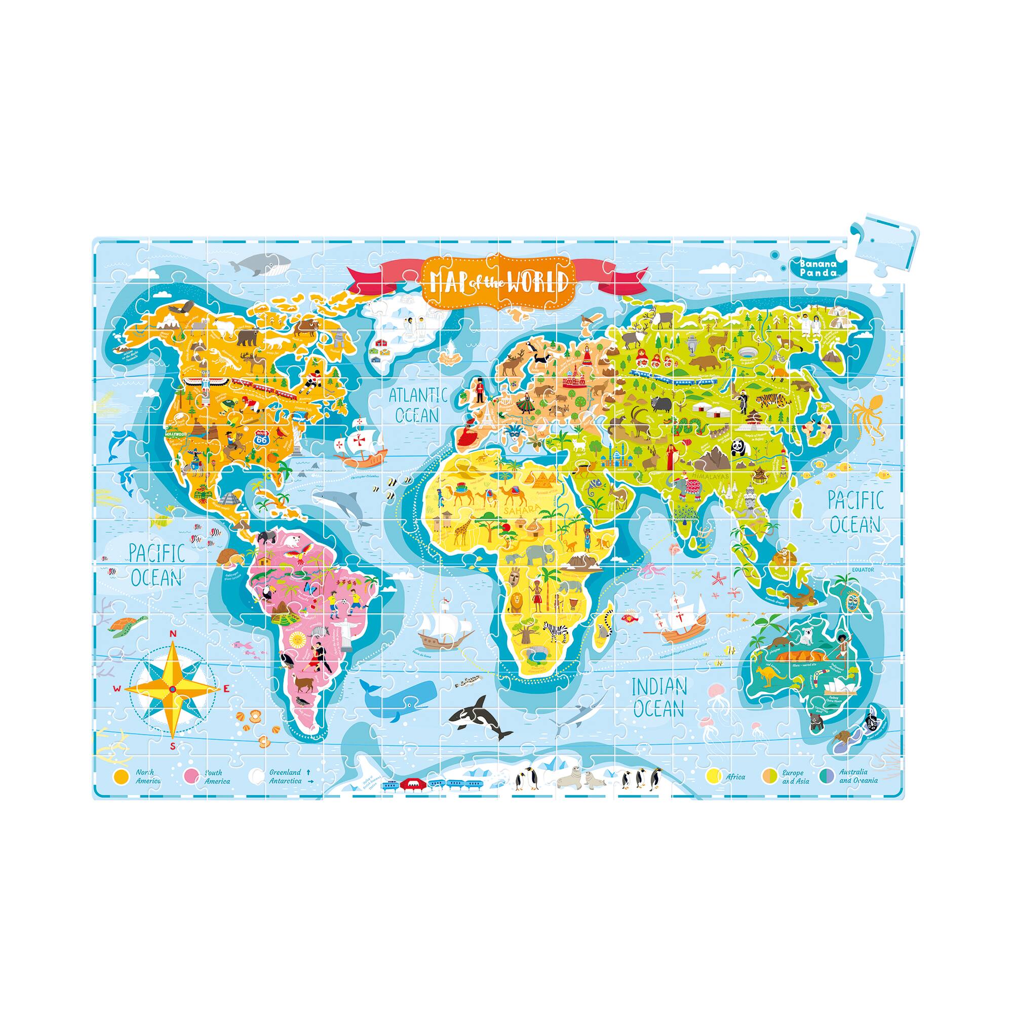 Banana Panda™ What in the World Young Explorers 168 Piece Puzzle